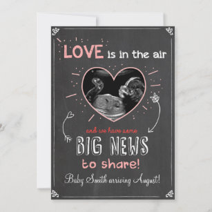 Valentine's Love Pregnancy Ultrasound Announcement