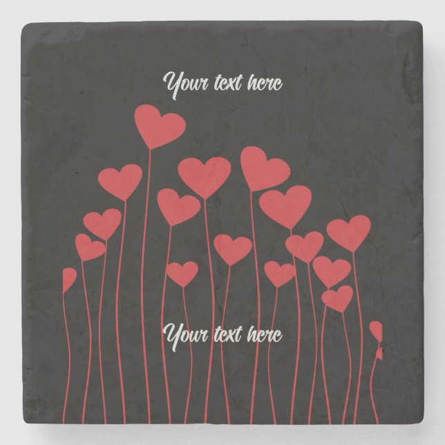 Valentine's/love stone coaster - customize text (Front)