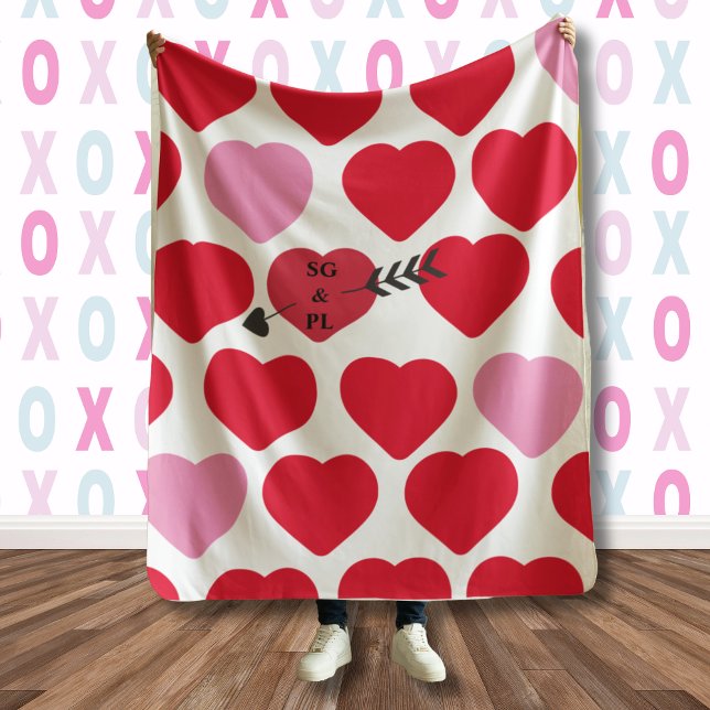 Valentines lovers blanket hearts cupids arrow bow (Creator Uploaded)
