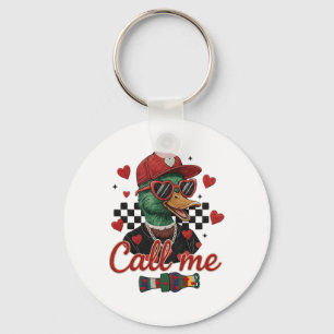 Valentines Mallard Duck Hunting Crochet Latch Hook Key Ring