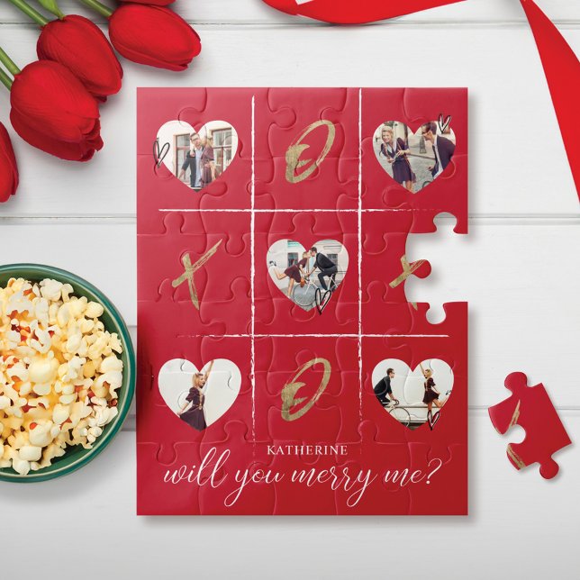 Valentine's Marriage Proposal Will You Merry Me XO Jigsaw Puzzle (Valentine's Marriage Proposal Will You Merry Me XO Jigsaw Puzzle)