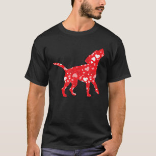 Valentines Matching Couple Love Hearts Beagle Dog T-Shirt