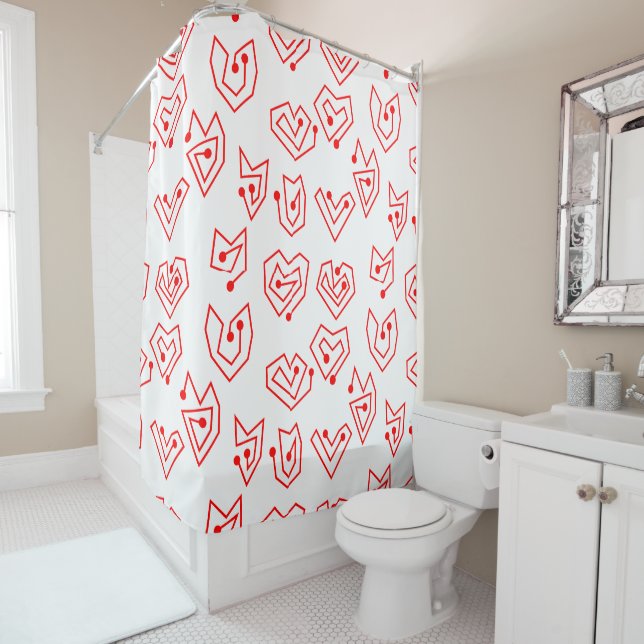 Valentine's Mazes  Shower Curtain (In Situ)