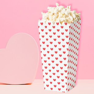 Valentines Movie Night Red Heart Pattern  Favour Box
