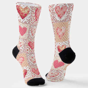 Valentine's Patchwork Heart Socks