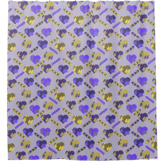 Valentine's Pattern Shower Curtain (Front)