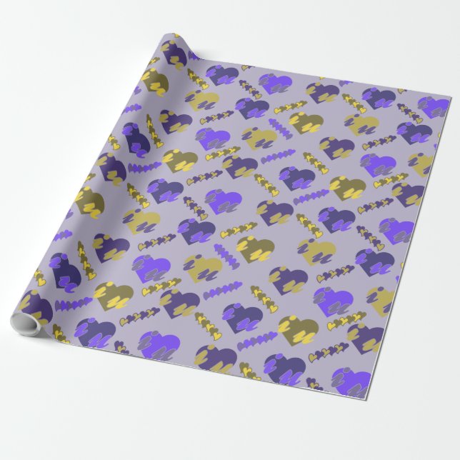 Valentine's Pattern Wrapping Paper (Unrolled)