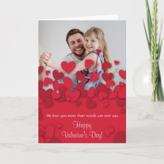 Valentine's Photo Card Hearts 2 (Front)