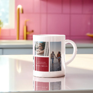 Valentines Photo Collage Personalised 6 Photo Coffee Mug