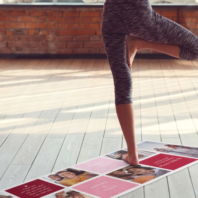 Valentines Photo Collage | Personalised 6 Photo Yoga Mat (Creator Uploaded)