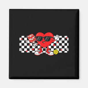 Valentines pickleball heart women pickleball cute magnet