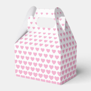 Valentines Pink Heart Shape Pattern Favour Box