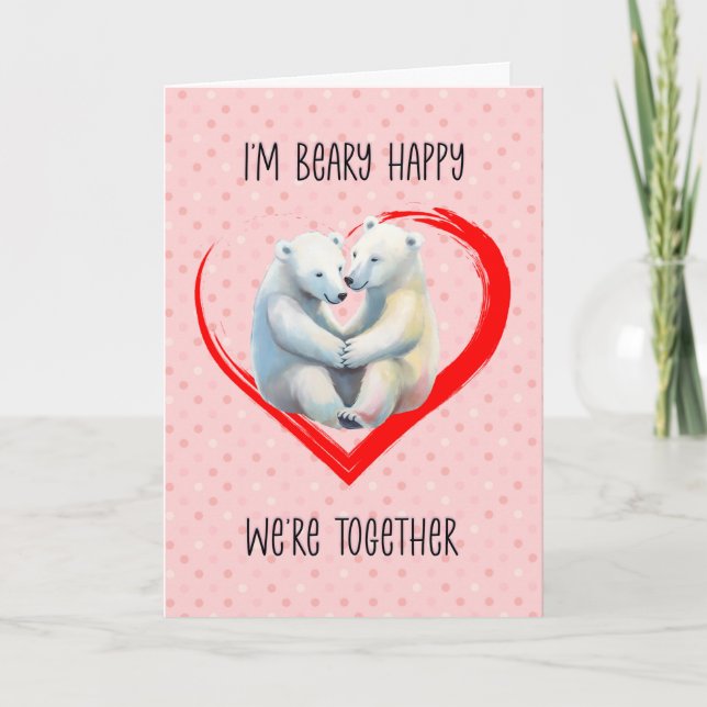 Valentine's Polar Bear Card (Front)