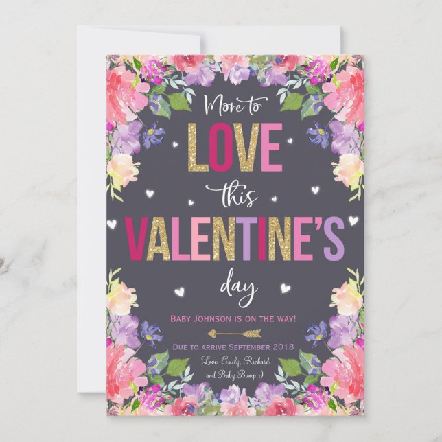 Valentine's Pregnancy Announcement Baby Reveal (Front)