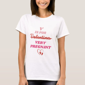 Valentines Pregnancy announcement tshirt