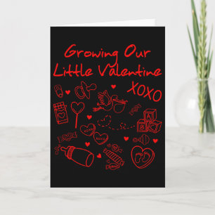 Valentines Pregnancy Shower Growing Our Little Val Card