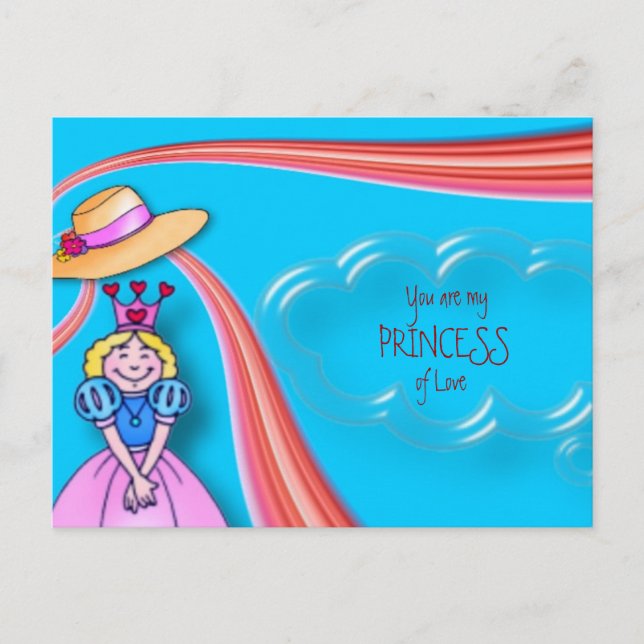 Valentine's Princess Postcard (Front)
