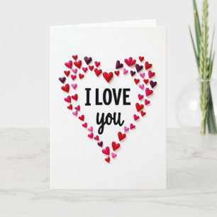 Valentines Puffy Heart I Love You Card