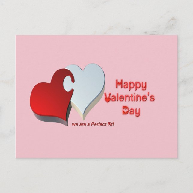 Valentine's Puzzle Holiday Postcard (Front)