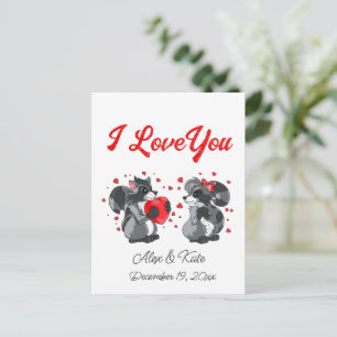  Valentines Racoon Greeting Card