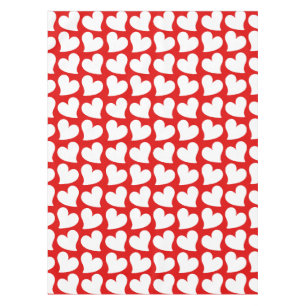 VALENTINES RED AND WHITE HEARTS VALENTINE  TABLECLOTH