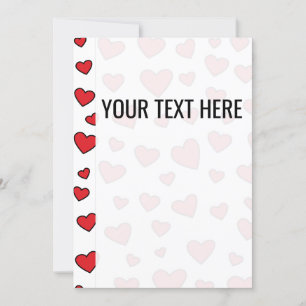 Valentines Red Heart Pattern Announcement