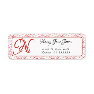 Valentine's Red Love Typography Random Pattern