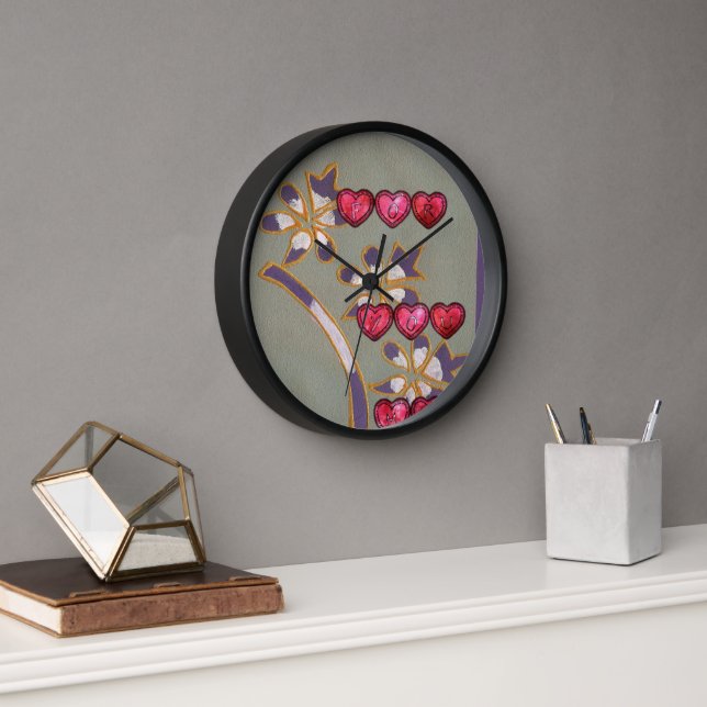 Valentine's  retro For you me Clock (Office)
