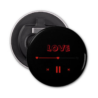 Valentine's Romantic Badge— Cute Love Pin Button Bottle Opener