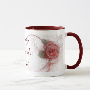 VALENTINE'S ROSE ~ On White Mug
