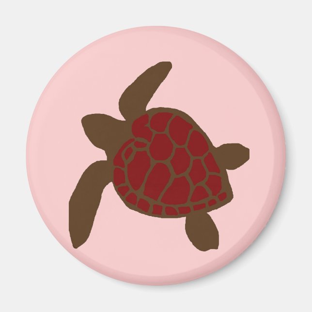 Valentines sea turtle magnet (Front)