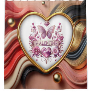 Valentine's  shower curtain