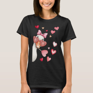 Valentines Silly Goose Got Too Silly Xoxo Hearts G T-Shirt