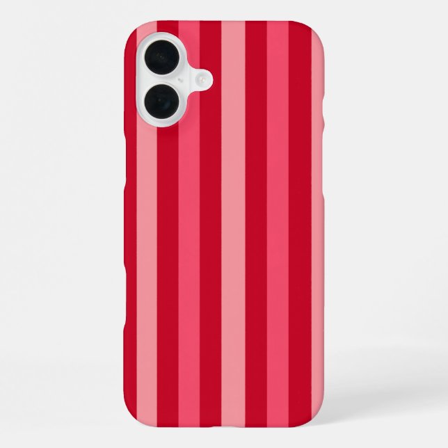 Valentines Stripes of Red and Pink  iPhone Case (Back)