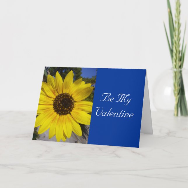 valentines sunflower holiday card (Front)