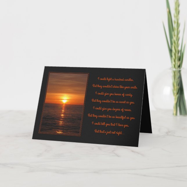 Valentine's Sunset Holiday Card (Front)