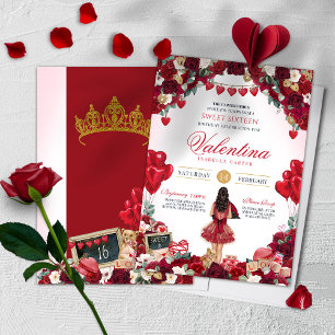 Valentine's Sweet Sixteen Birthday Party Invitation