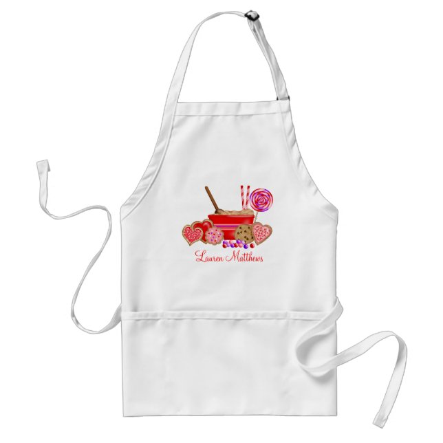 Valentines Sweets Cooking Baking Aprons (Front)