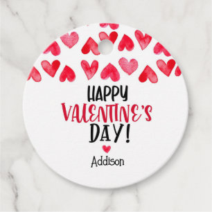 Valentine's Tag, Modern Valentine's Day Favour Cla Tags