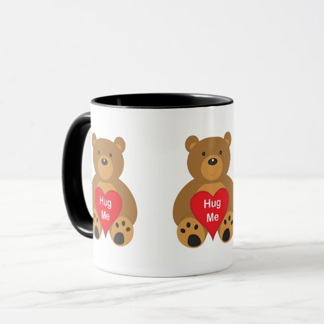 Valentines Teddies (3) Holding Words of Love Mug (Front Left)