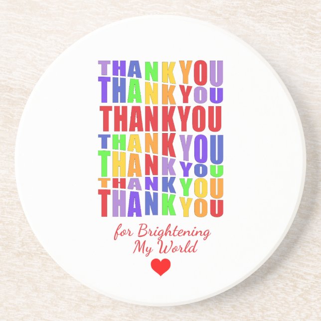 Valentines Thank you Coaster (Front)