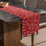 Valentine's theme Red White I love You Pattern Short Table Runner<br><div class="desc">Inspired by Valentine's Day this design showcases charming hand-drawn hearts and the heartfelt phrase "I love you" in beautifully handwritten typography,  this seamless pattern is perfect for adding a romantic touch to any occasion.</div>