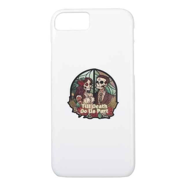 Valentines Till Death Do Us Part Classic Case-Mate iPhone Case (Back)