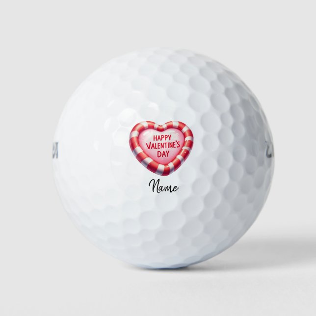 Valentine's  to golfer with love you   golf balls (Front)