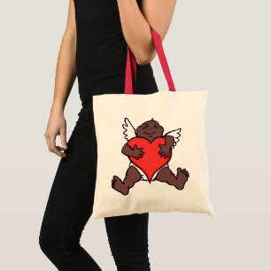 Valentines Tote Bag African Cupid Custom Bags