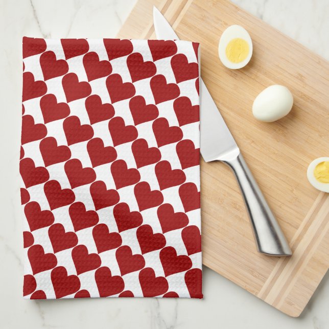 Valentine's Towels Valentine's Tea Towels Custom (Quarter Fold)