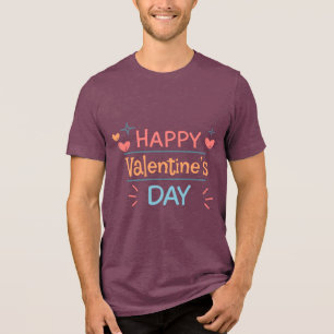 Valentine's Typography Sayings Tri-Blend Shirt