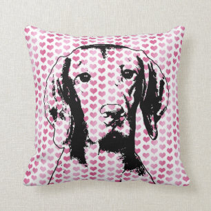 Valentines - Vizsla Silhouette - Reagan Cushion