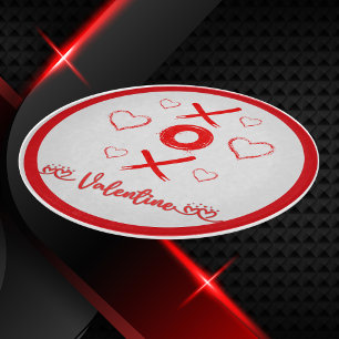 Valentine's XOXO with Hearts in Red Cutting Board