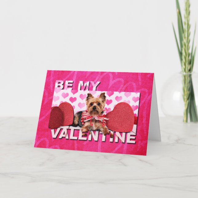 Valentines - Yorkie - Pixie Holiday Card (Front)